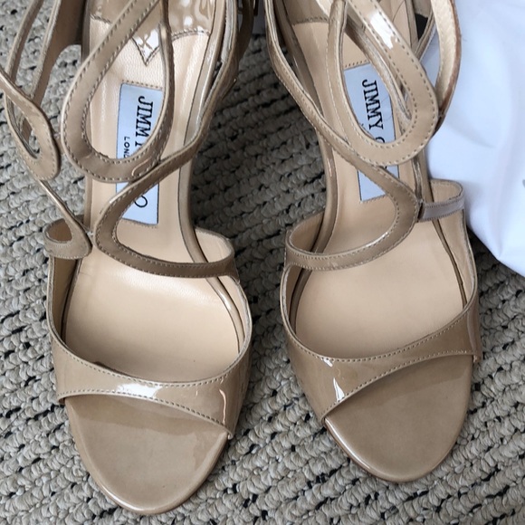 Jimmy Choo nude Lang Sandals - Picture 4 of 9